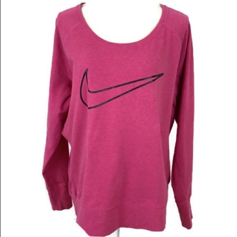 Nike Dri Fit Raglan Sleeves Pink Top Tee Large